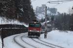 1116 265 mit dem 1144 284 Vorspann ber den Semmering, aufgenommen kurz nach Klamm-Schottwien (Ks); am 19.01.2013