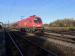 1116 185-0 durchfhrt von Salzburg kommend, mit einem gemischten Gterzug, den Bahnhof Redl-Zipf; 131024