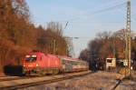 Am Morgen es 15.Dezember 2013 durcheilte ÖBB 1116 168 mit einem EC Aßling in Richtung Rosenheim.