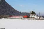 1116 104 mit EC 87 am 01.02.2014 bei Niederaudorf.