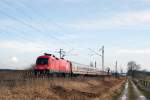 1116 114 mit IC 2082  bei Hattenhofen (12.01.2007)