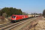 1116 053 + 1116 098 mit Kesselzug am 10.03.2015 bei Vogl.