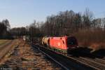 1116 275 mit Güterzug am 10.03.2015 bei Vogl.