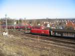 Taurus der BB im Bahnhof Ludwigsburg bei der Ausfahrt Richtung Marbach/N.Im Hintergrund den Zugschlu der RB Richtung Mosbach-Neckarelz.