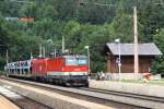 1144 057-7 als Vorspann zur 1116 132-2 am 12.Juli 2015 im Bf.