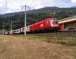 1116 029-0 als R 4609 (San Candido/Innichen - Villach Hbf) am 20.9.2014 beim Halt in Berg im Drautal. Leider sind die lokbespannten Züge mit Fahrradwagen im Drautal Geschichte. Seit Fahrplanwechsel 2015/2016 fast nur mehr 4024 oder 4023.