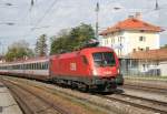 1116 282 mit OIC 865 (Bregenz–Wien Westbf) am 20.10.2014 in Bad Endorf