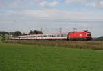 1116 035 mit EC 113 (Frankfurt [Main] Hbf–Klagenfurt Hbf) am 20.10.2014 zwischen Prien und Bernau am Chiemsee