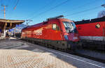 1116 119-9 steht am 15.12.2016 im Bahnhof Lienz.