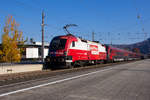  Guten Morgen Österreich  auf der 1116 232 mit dem Railjet in Dornbirn Bahnhof.