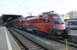 Taurus Lokomotive 1116 218 -7 mit Railjet Spirit of Zrich aufgenommem am 04.01.2010 im HB Zrich.