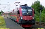 1116 201 mit RailJet-Testzug am 17.06.2008 in Neubeckum