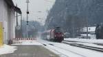 1116 233 mit RJ 660  powered by VAMED Vitality World  (Wien Westbahnhof-Landeck-Zams) in Brixlegg.(14.2.2012)