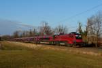 1116 206 und ein weiterer Railjet nach Bregenz am 10.03.2012 unterwegs bei Happing.