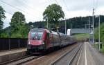 1116 228 fhrte am 07.07.12 einen Railjet durch Salzburg-Kasern Richtung Salzburg Hbf.