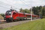 1116 244 ist am 7.10.2014 als Railjet bei Kindberg unterwegs.