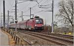 RailJet 165 mit 1116 216 bei Siebnen-Wangen (13.02.2017)