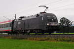 Der Cobra-Taurus 1116.182 der ÖBB vom harten Einsatz Frontseitig schon etwas lädiert am 01.09.17 bei Übersee am Chiemsee.