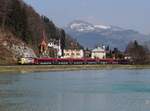 Die 1116 153 mit einem RJ am 06.04.2019 unterwegs bei Kufstein.