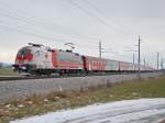 Die 1116 264 war am 01.01.2008 mit dem  R 3956 unterwegs bei Schlierbach.