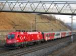 R 3963 am 28.01.2008 geschoben von der  1116 031  EM-Trkei  fahrt in den Bahnhof von  Wartberg/Kr.