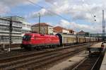 1116 003 (RCA) mit einem Audizug am 27.03.2010 in Regensburg Hbf.