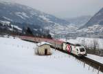 1116 264 mit OIC 690 nach Villach am 23.02.2013 bei Angertal.