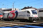 Die BB Taurus Lok 1116 264-3 im 3-Look wartet im Bahnhof Kufstein auf ihren nchsten Einsatz, am 16.03.13.