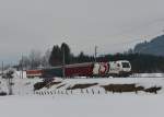 1116 264 mit einem Skisonderzug am 02.03.2013 bei Fieberbrunn.