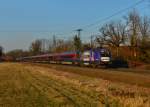 1116 222 mit einem Railjet am 11.03.2014 bei Happing.