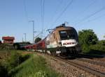 Die 1116 222 mit einem RJ am 05.06.2015 unterwegs bei Teisendorf.