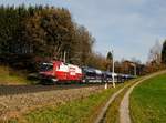 Die 1116 232 mit einem RJ am 20.11.2016 unterwegs bei Vachendorf.