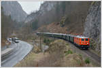 SR 14486 von Eisenerz nach Selzthal, bis Admont mit ÖGEG 1141.21 bespannt, am 17.3.2018 in Jassingau aufgenommen.