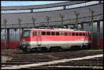 1142.624 der ÖBB stand am 14.5.2017 vor dem Rundschuppen des BW Knittelfeld in der Steiermark.