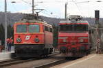 Zwei alte aber zuverlässige Damen traffen sich am 14.3.2018 im Bahnhof Spielfeld-Straß.