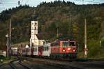 Dann kam doch noch diese echte Raritt in Blutorange, 1142 567 mit Regionalzug nach Linz, am 08.10.10 bei der Einfahrt in Wernstein.