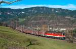 BR 1142 als Nachschub ber den Semmering Richtung Payerbach-Reichenau am 05.11.2010 zwischen Eichberg und Kb.