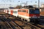 Die 1142 655 der ÖBB auf Meridian Testfahrt von München nach Kufstein in Rosenheim am 10.12.2013 