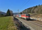 1142 614 mit REX 1783 am 10.03.2015 bei Wernstein am Inn.