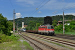 1142 587 mit einer Überführungsfahrt am 23.07.2016 in Wernstein am Inn.