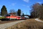 Bei der alten Stampfbeton-Feldwegbrücke bei Übersee am Chiemsee konnte der ÖBB CityShuttle als Meridian Ersatzzug M 79026 nach München abgelichtet werden.