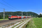 1144 063 mit einem REX am 30.07.2018 bei Wernstein am Inn.