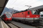 4024 058-2 ist als S3 5247 (Steinach in Tirol - Hall in Tirol) in Innsbruck Hbf auf Gleis 5 eingetroffen, während nebendran 1144 066-8 mit dem REX 5337 nach Wörgl Hbf auf die Abfahrt wartet.