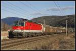 1144 056 mit Güterzug bei Bruck an der Mur am 20.03.2019.