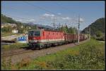 1144 059 mit Güterzug bei Kapfenberg am 20.09.2019.