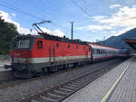 ÖBB 1116 124-5 brachte zusammen mit ÖBB 1016 017-6 am Zugschluss den IC 118  Bodensee  bis nach Lindau Hbf (Insel).