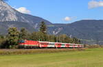 1144 036 mit dem REX 5386 (Innsbruck Hbf-Landeck Zams) bei Rietz 16.10.21