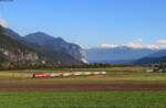 REX 5393 (Landeck Zams-Innsbruck Hbf) mit Schublok 1144 239 bei Flaurling