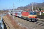 REX 1516 Salzburg - Wörgl mit der 1144.092 bei Puch-Urstein.