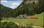 sterreichurlaub 2008 - BB: Eine 1216er und eine 1144er berfhren einen Gterzug nach Brenner.